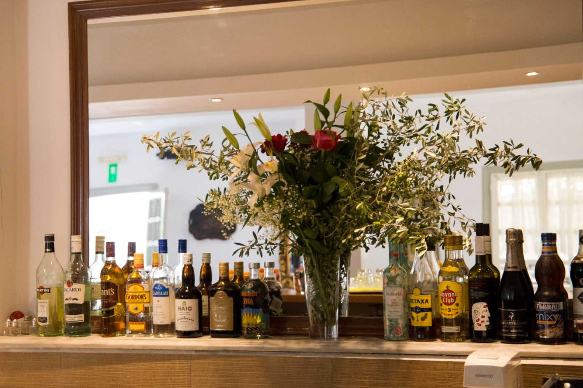 The bar at Mimoza Hotel
