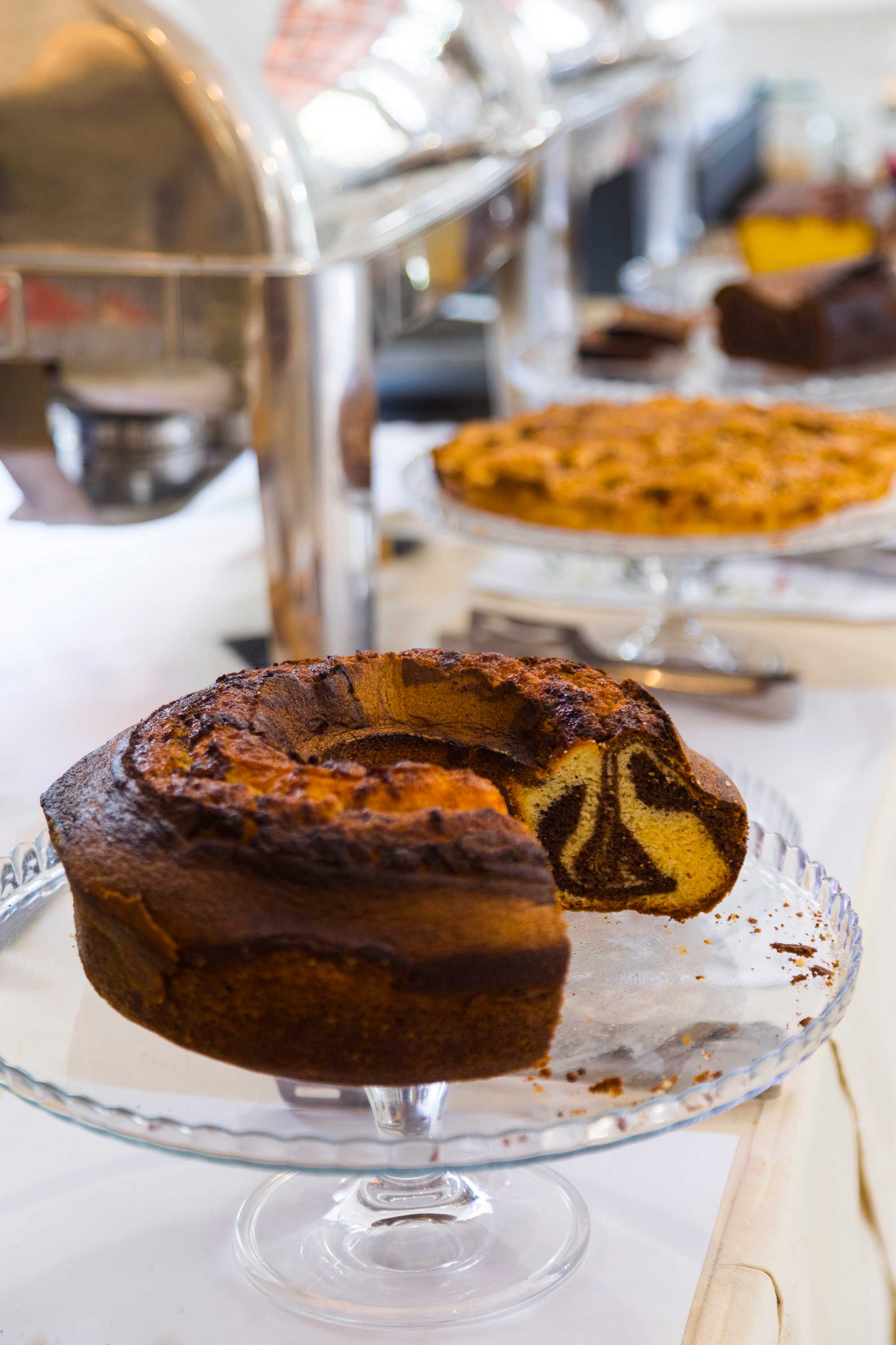 Homemade breakfast buffet at Mimoza, featuring local products and authentic flavors of Spetses